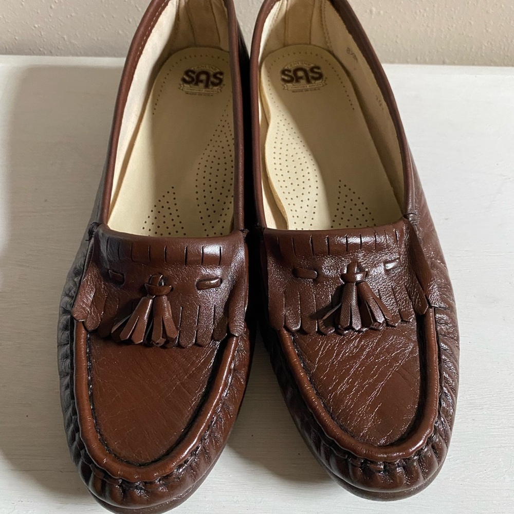 SAS Brown Leather Loafers